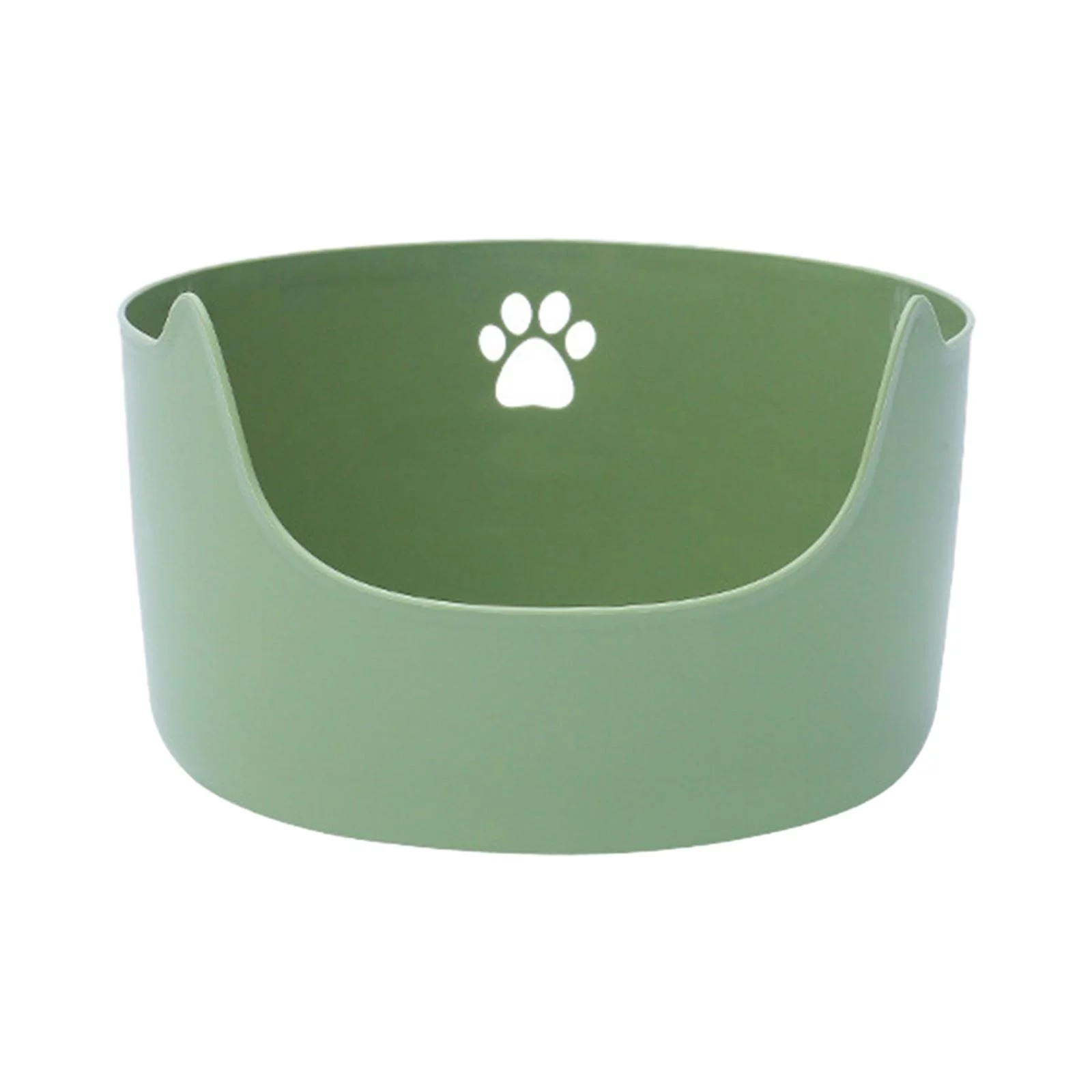 Cats Litter Pan Sifting Litter Boxes Nonstick Anti Splashing Pet Supplies High Sides Open Top Large Cat Toilet Sand Box , Green