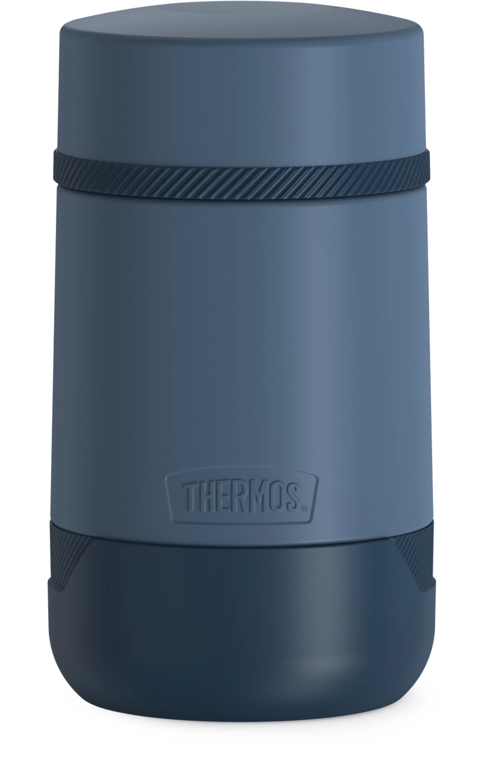 Thermos Alta Stainless Steel Vacuum Insulated Food Jar with Spoon, 18oz, Dark Blue