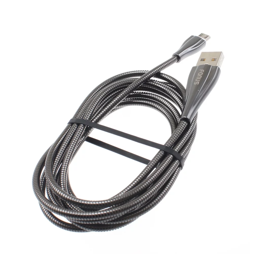 6ft Long Metal USB Cable Fast Charger Cord Power Wire MicroUSB for Huawei Vitria, Pronto, Union, MediaPad T1 10, Mate SE, Ascend P7 Mate 2, Honor 8X 7X 6X, Fusion 3, Magna (H871G)
