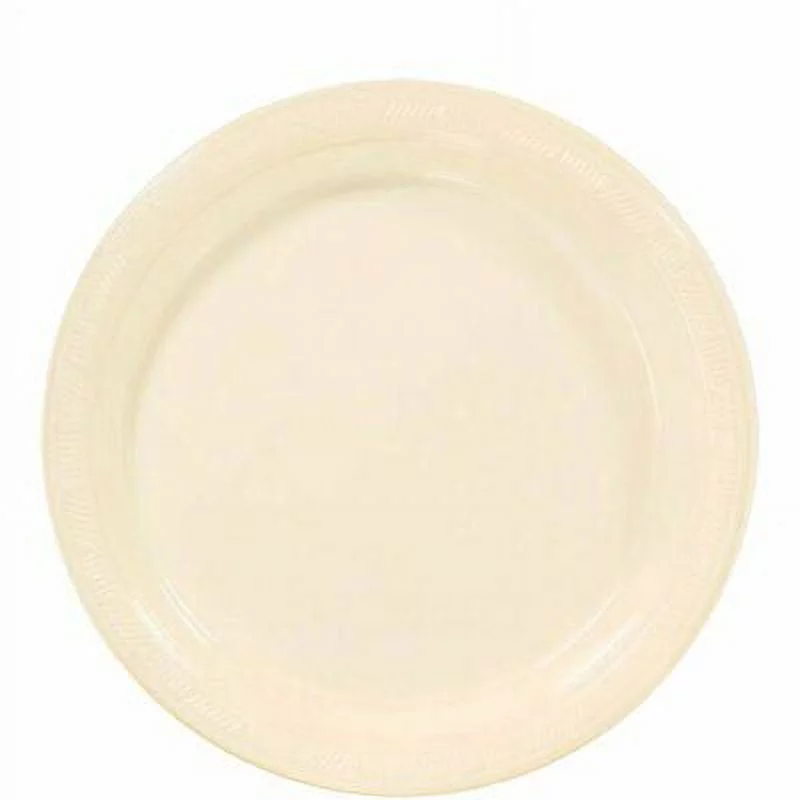 Hanna K. Signature Reusable Plastic Plates Ivory 9