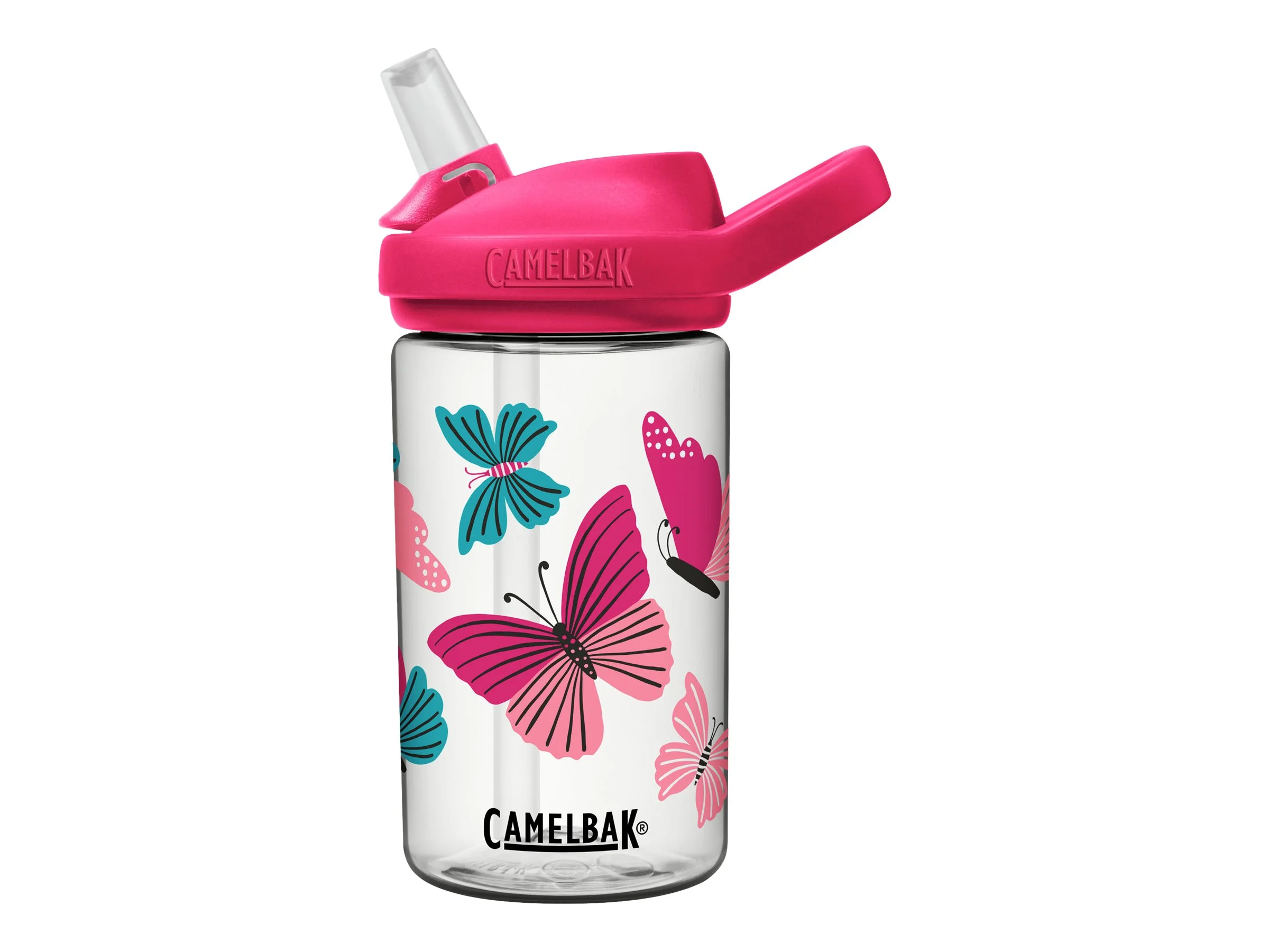 CamelBak Eddy+ Kids - Water bottle - Height 7.1 in - 14 fl.oz - colorblock butterflies