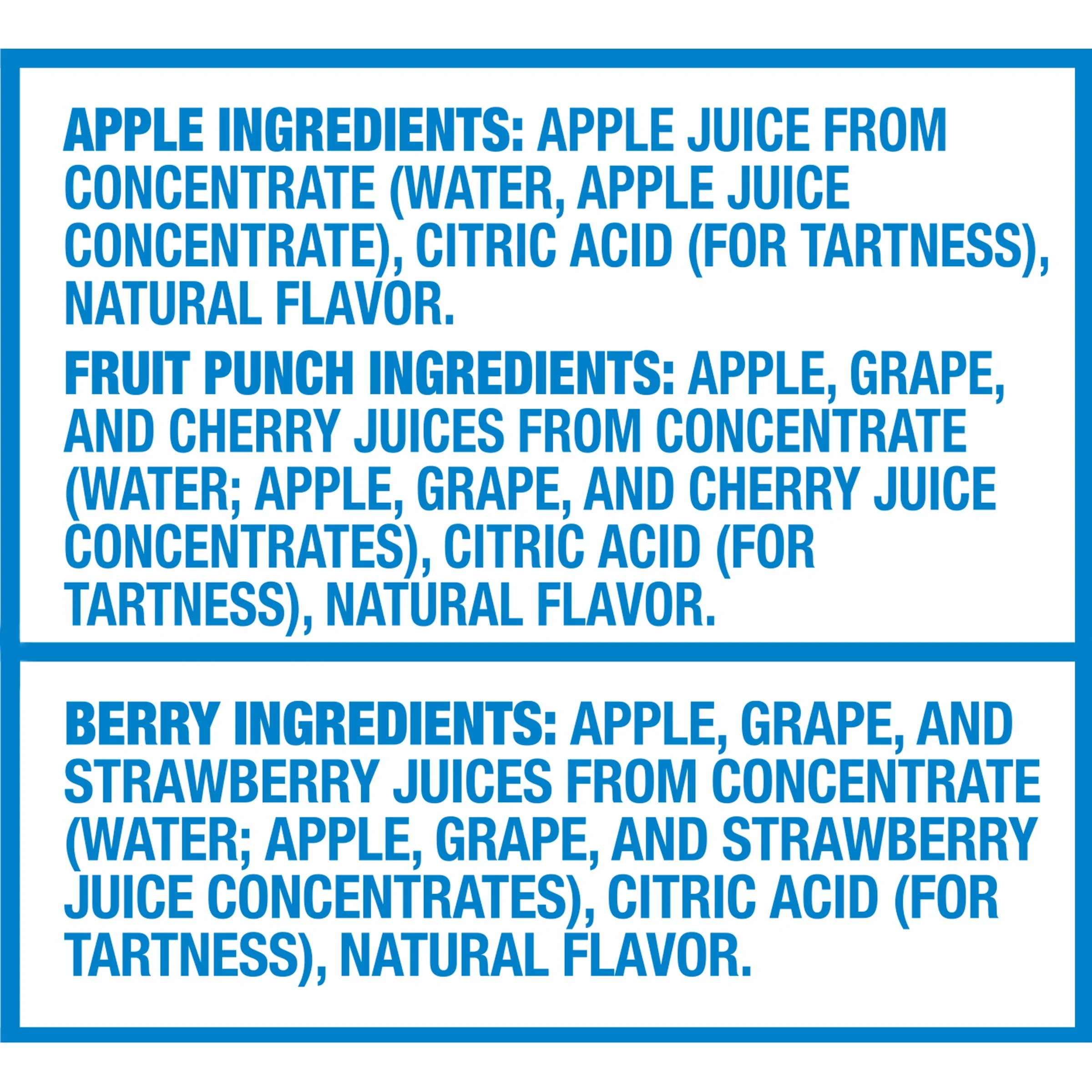 Capri Sun Fruit Punch, Apple & Berry 100% Juice Drinks Variety Pack (6 oz Pouches, 4 Boxes of 10)