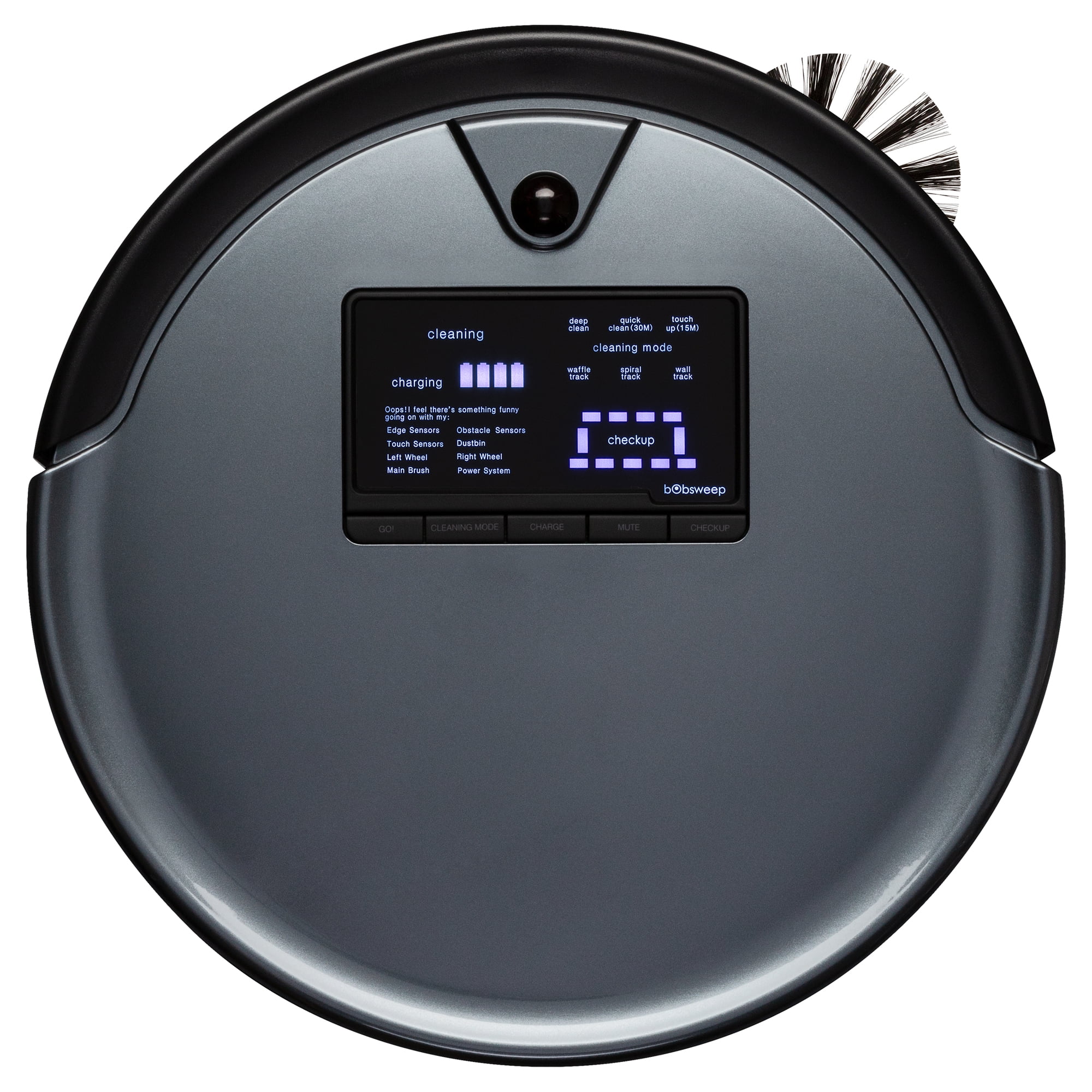 Bobsweep Pet Hair Plus Robotic Vacuum Cleaner and Mop, Charcoal