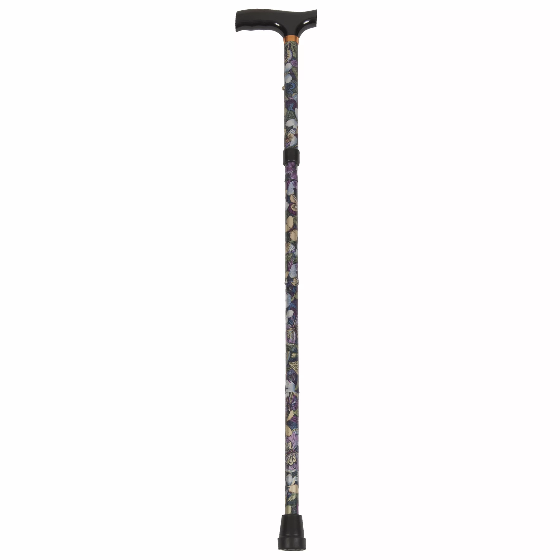 PCP Folding Cane, Fritz Handle Grip, Lightweight Adjustable Aluminum Shaft, Butterfly Pattern,