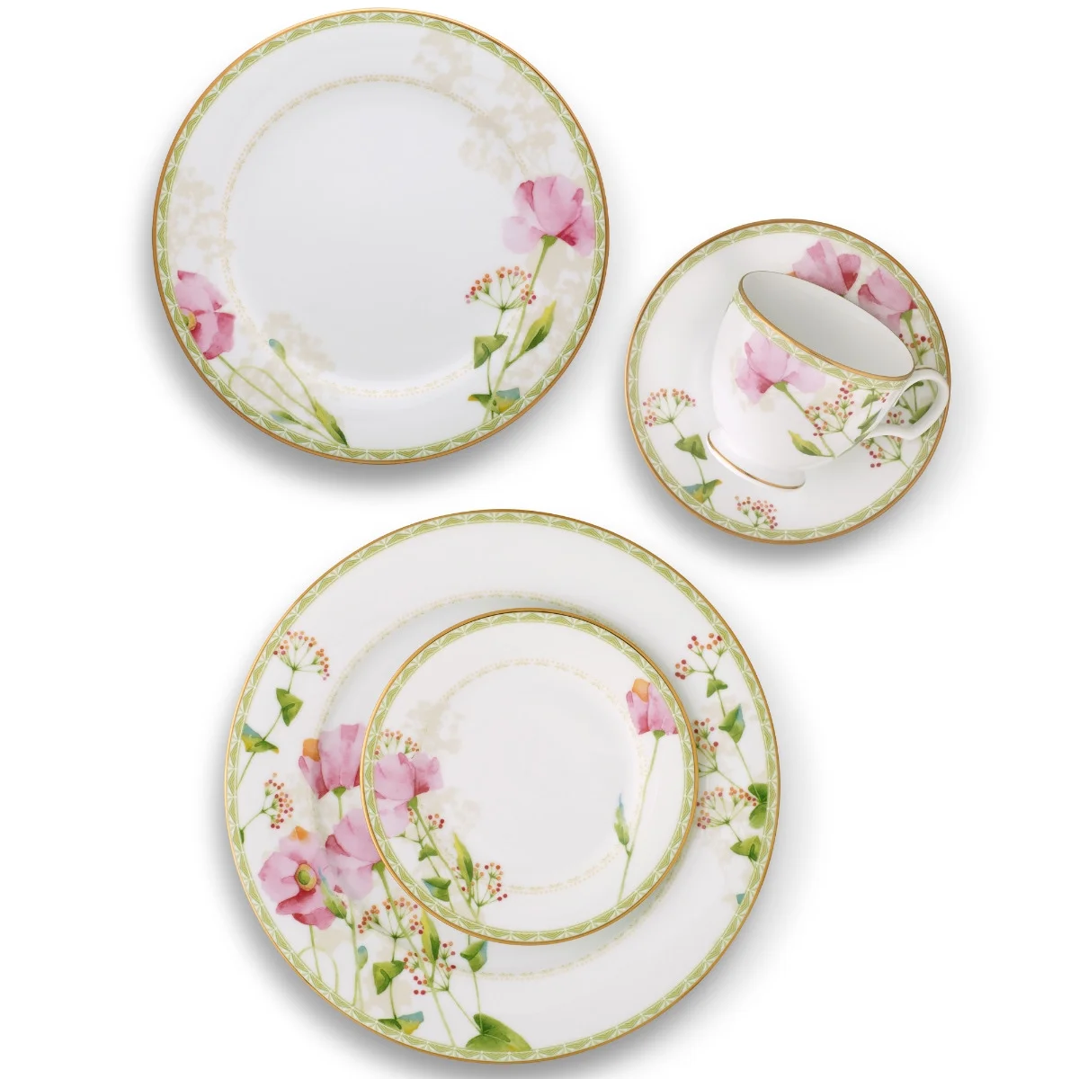Noritake Poppy Place 5-Piece Place Setting
