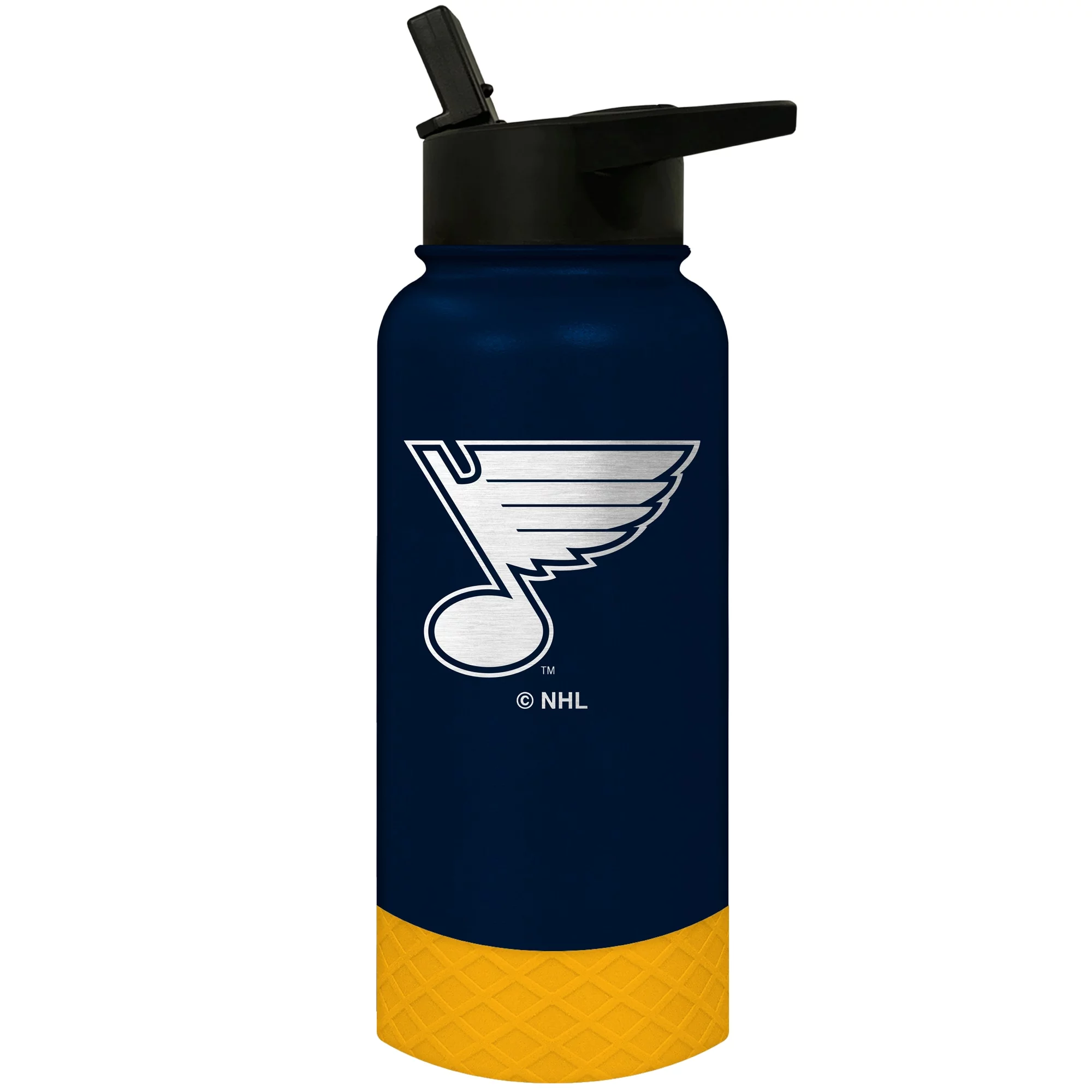 St. Louis Blues 32 oz Blue NHL Stainless Steel Water Bottle with Straw Lid