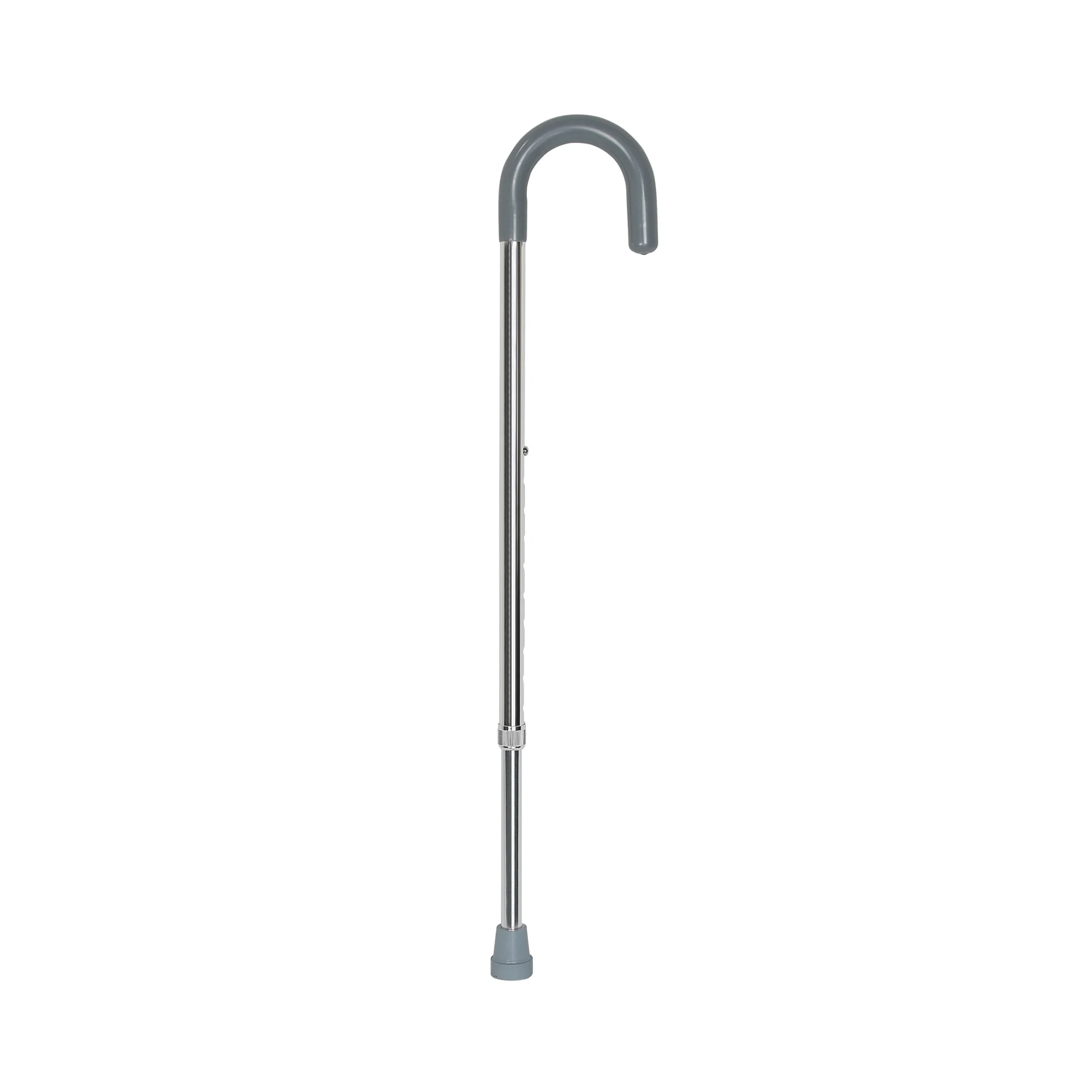 McKesson Chrome Aluminum Round Handle Cane, Adjustable Walking Aid, 29.75 to 38.75