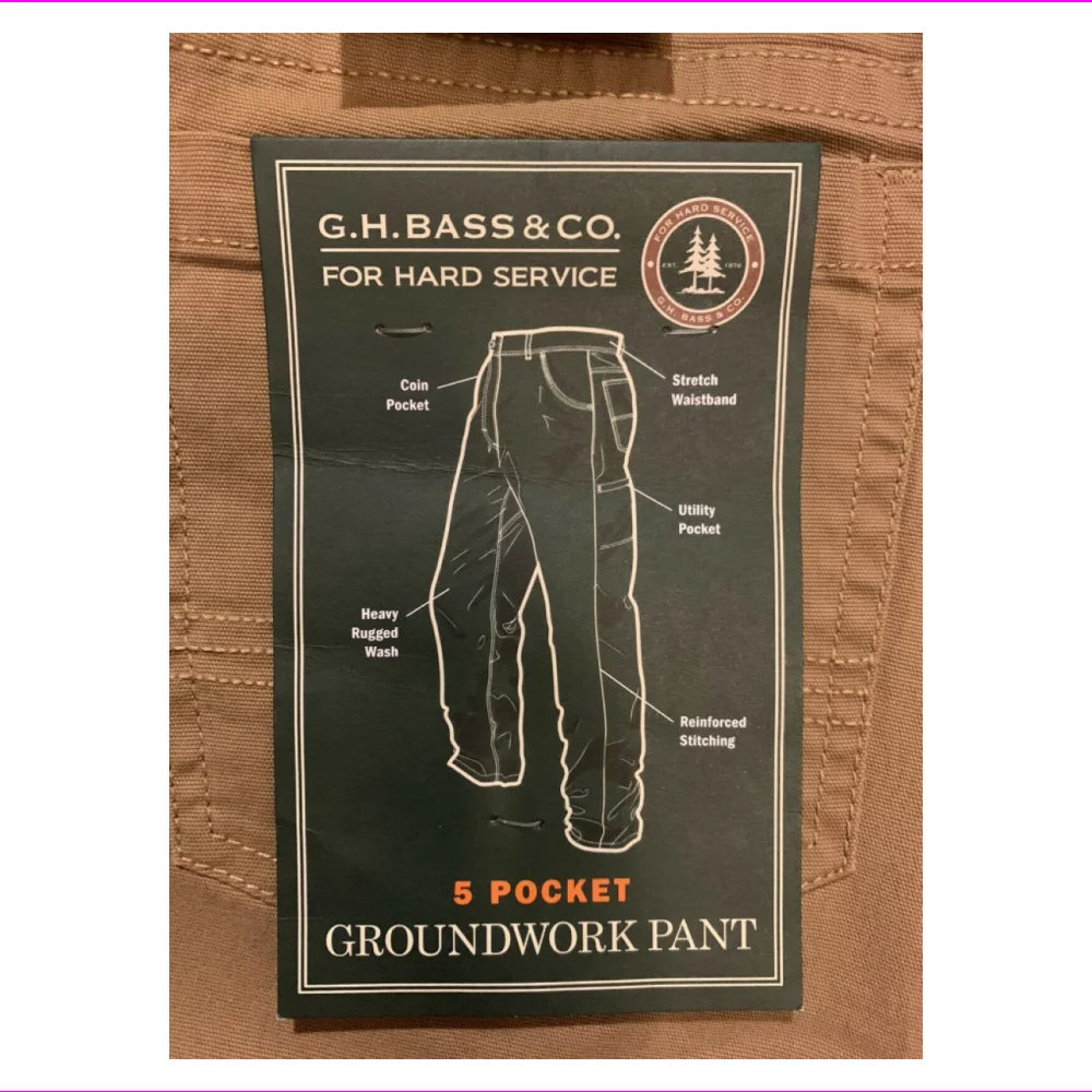 G.H. BASS and Co. Men's 5 Pocket Groundwork Pants For Hard Service , Size (40X30)