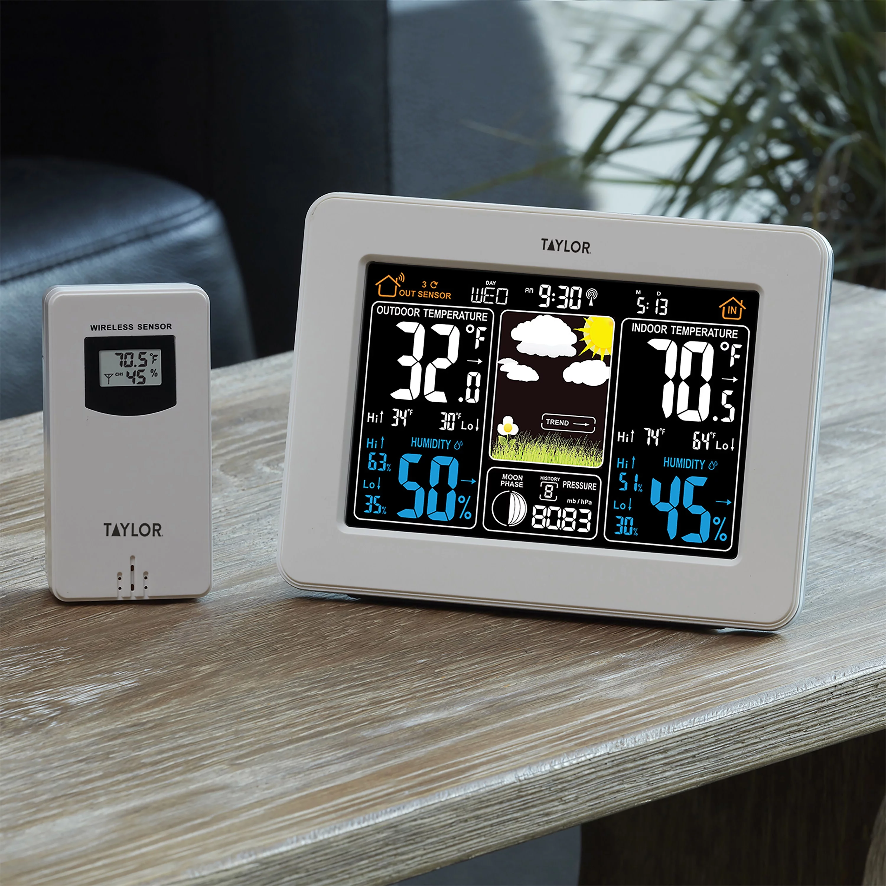 Taylor Precision Products 3 Channel Deluxe Weather Forecaster