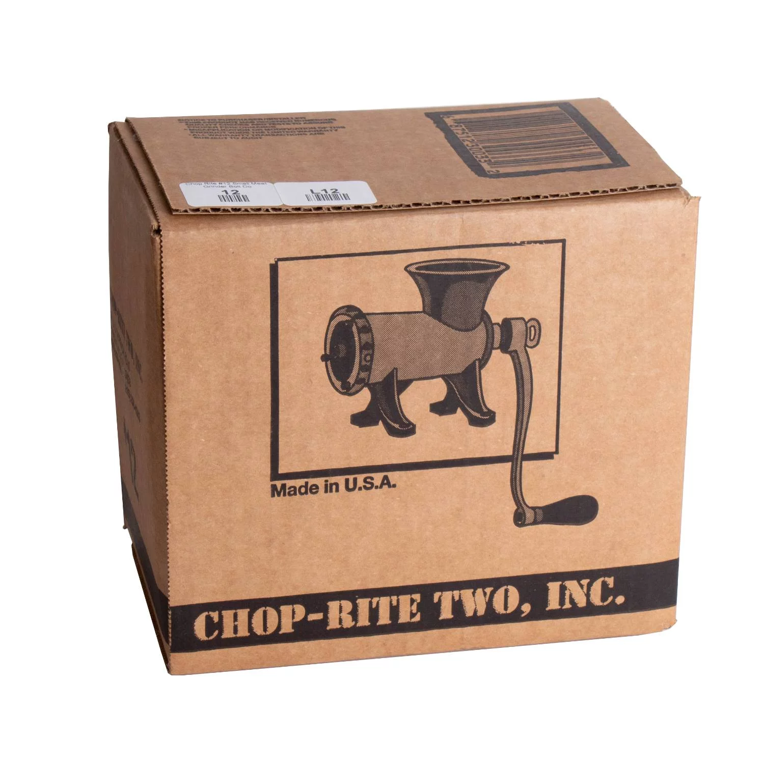 Chop-Rite Two Meat Grinder, Bolt Down Model 12, 3 Pounds per Minute