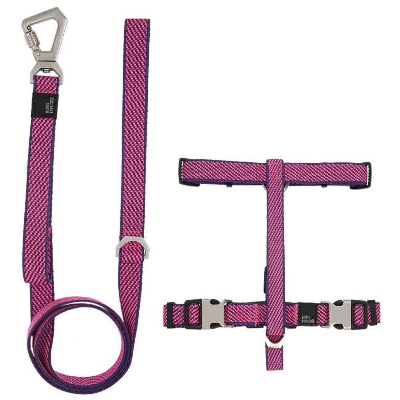 Escapade Outdoor Series 2-in-1 Convertible Dog Leash & Harness, Pink - Medium
