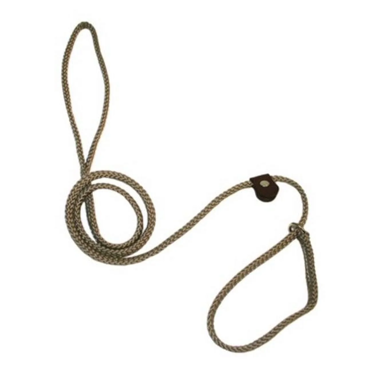 Lone Wolf 3647-TN 0.25 in. x 6 ft. Flat Braided Rope Lead with Slip, Tan