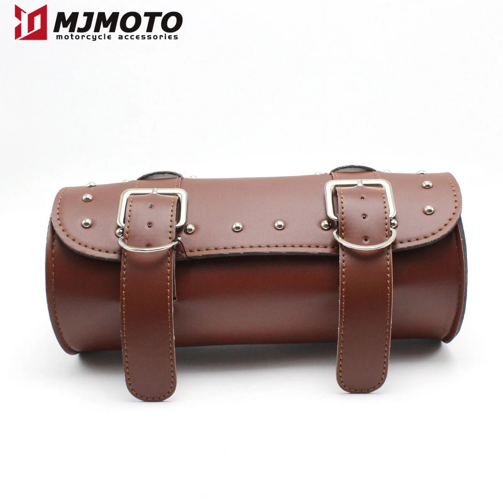 Universal Motorcycle Tool Storage Bag PU Leather Tool Tail Bag Front Fork Roll Saddle Luggage Bag Waterproof Bicycle Accessories