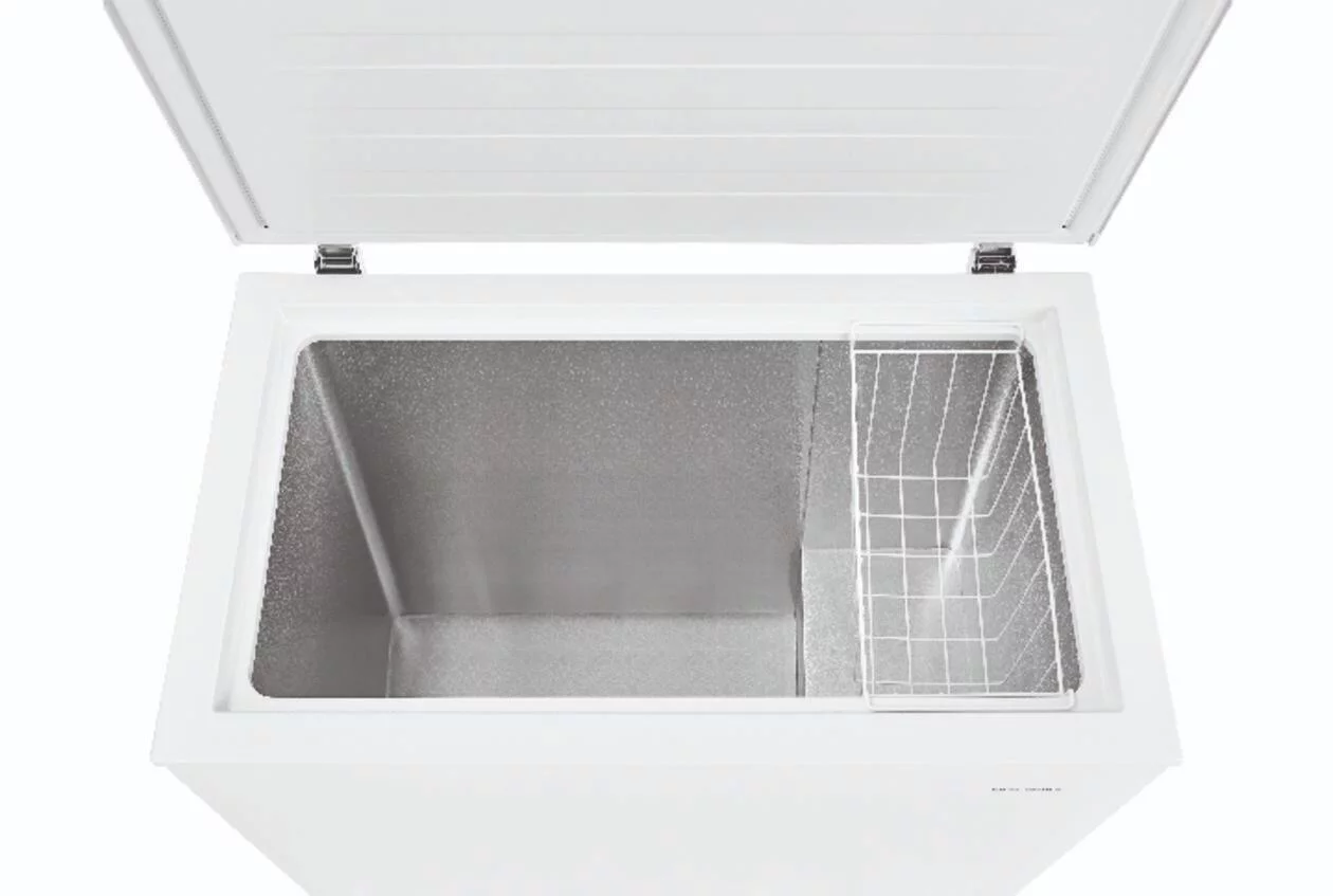 Frigidaire FFFC07M2UW 38 Chest Freezer with 7.2 cu. ft. Capacity  CSA Listed  Adjustable Temperature Control  Defrost Water Drain  and Removable Storage Basket  in White