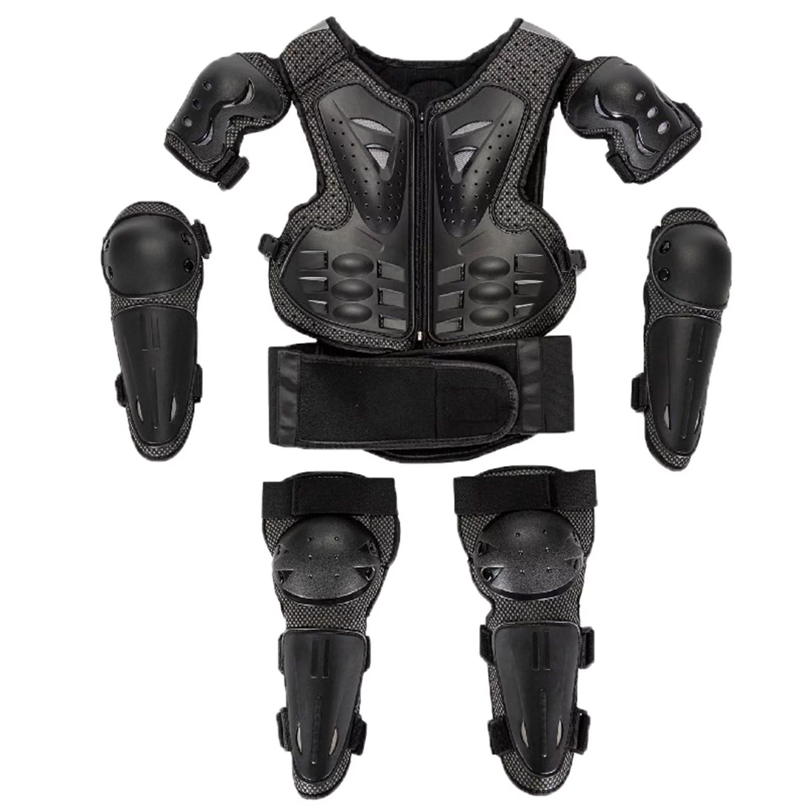 Kids Motorcycle Suit Chest Back Protector Elbow Kneepad for Skateboard