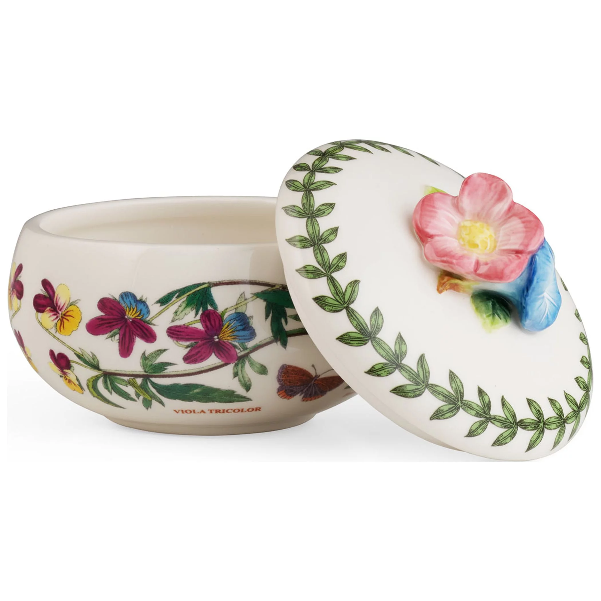 Portmeirion Botanic Garden Bouquet Floral Trinket Box, Dolomite, 3 Inches