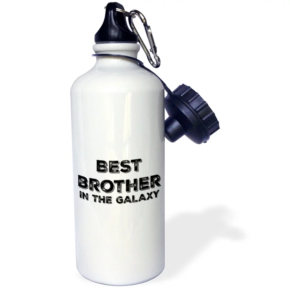 3dRose Best Brother in the Galaxy - Straw Water Bottle, 21-ounce