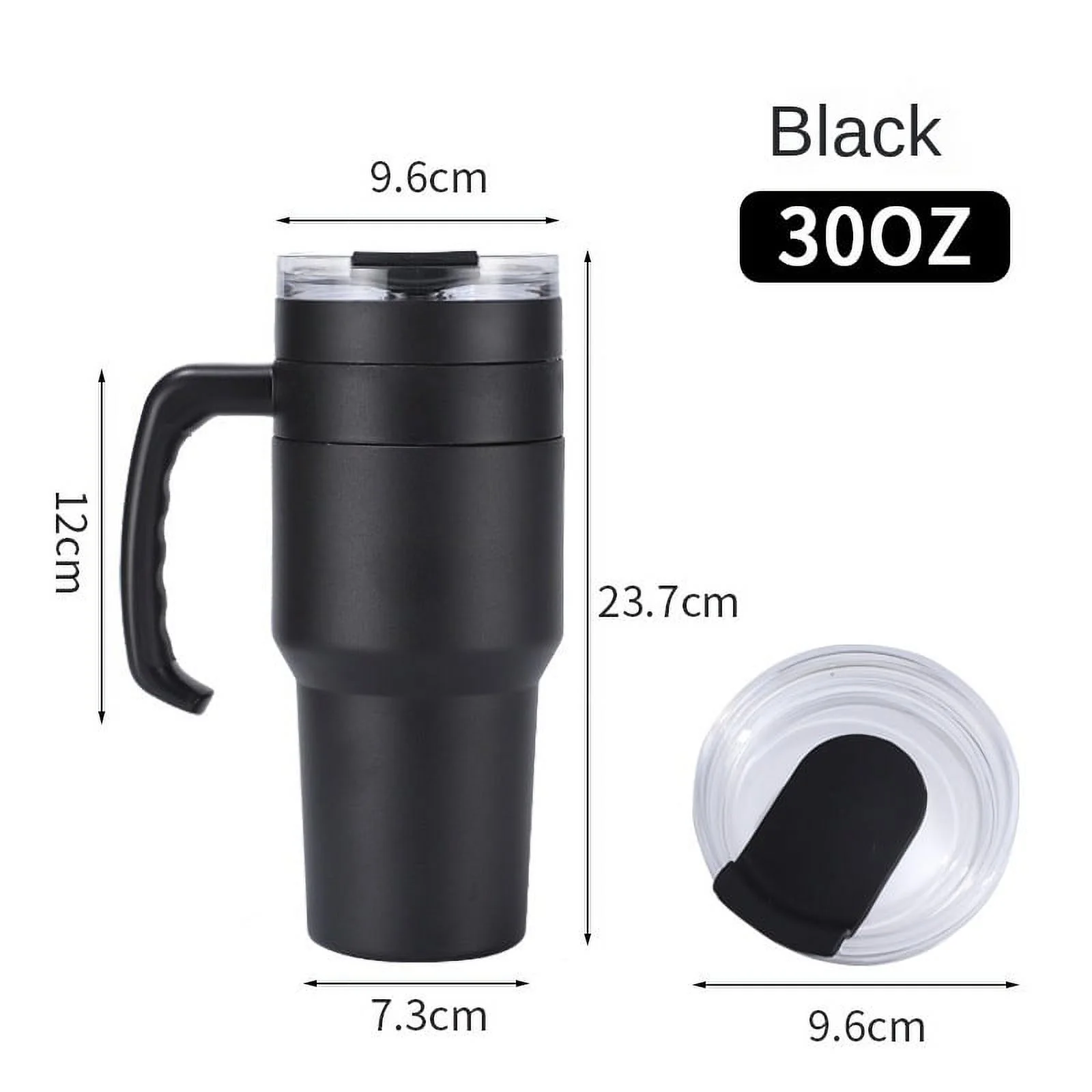 Simple and Modern 30oz/40oz Large-capacity Stainless Steel Water Cup with Handle and Straw Lid, Suitable for Drivers on Long-distance Travel and Outdoor Riding