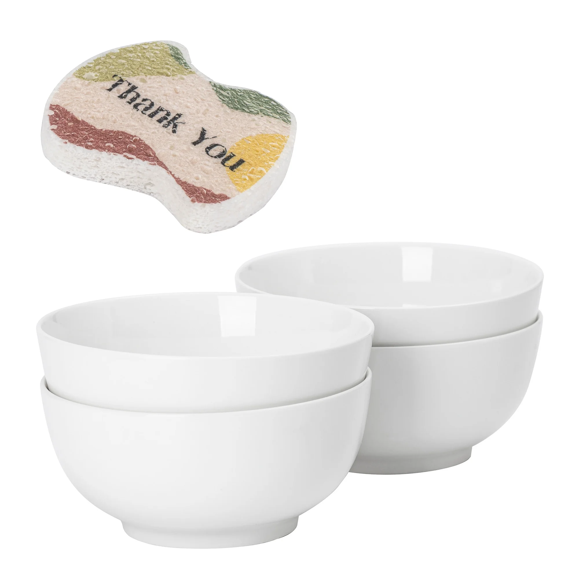 Dowan 6″ Straight Bowl Set of 4 With Sponge