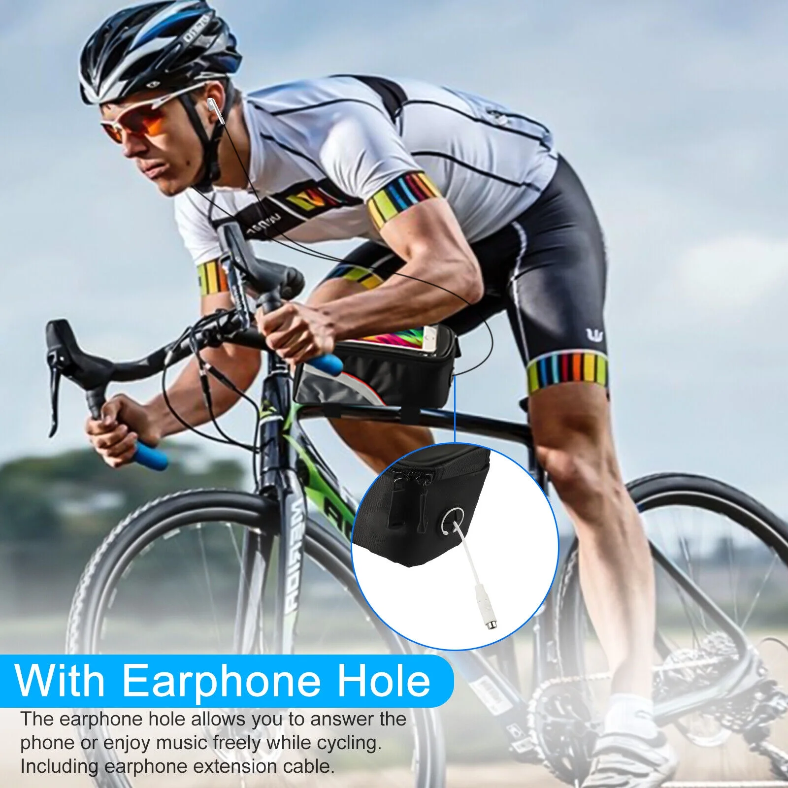 Waterproof Bicycle Frame Tube Front Top Bag MTB Bike Cycling Touch Phone Holder