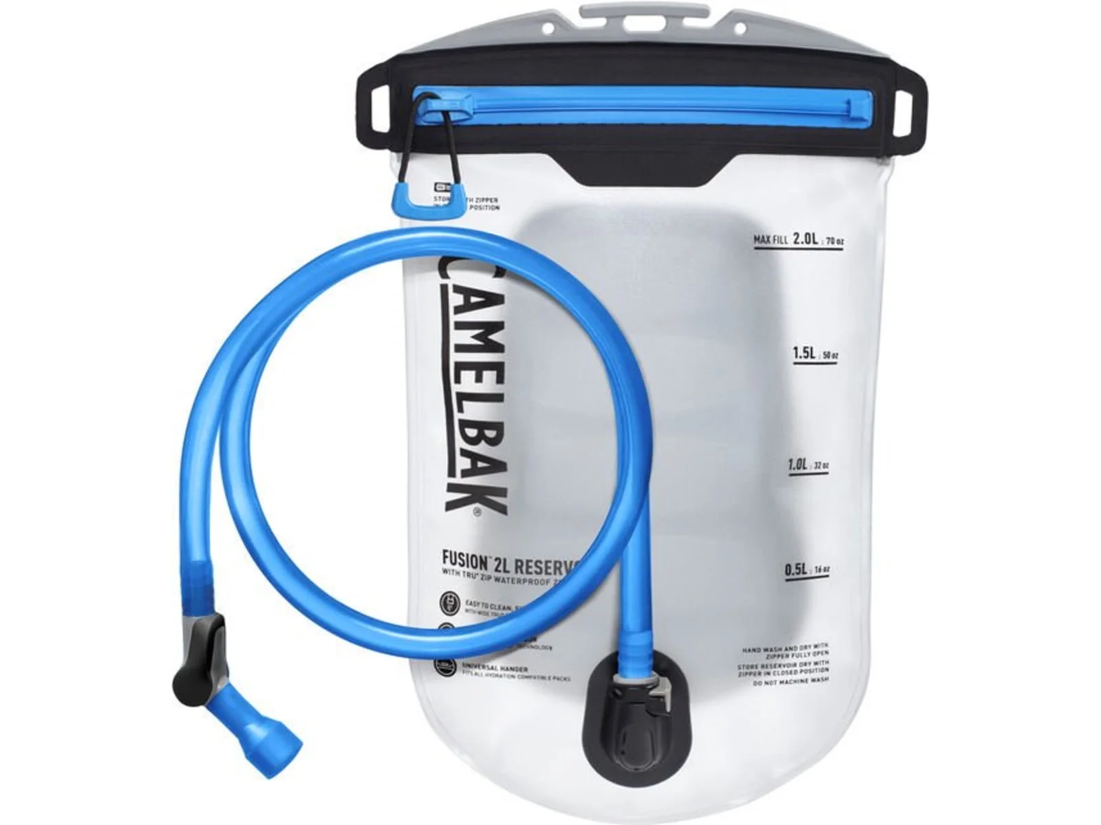 CamelBak Fusion Reservoir w/TRU Zip Waterproof Zipper, 2L, Clear, 2L