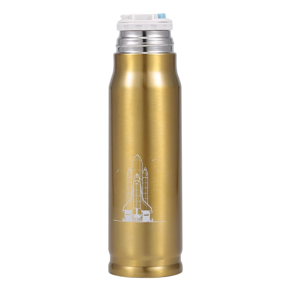Water Bottle Stainless Steel 500ml Vacuum Insulated Water Bottle Bullet Shape Travel Cup Keep Warm