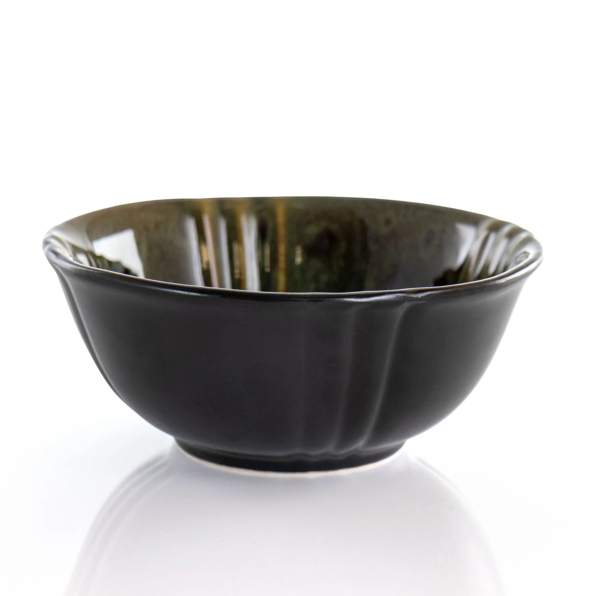 Elama  16 Piece Jade Waves Stoneware Dinnerware Set, Green