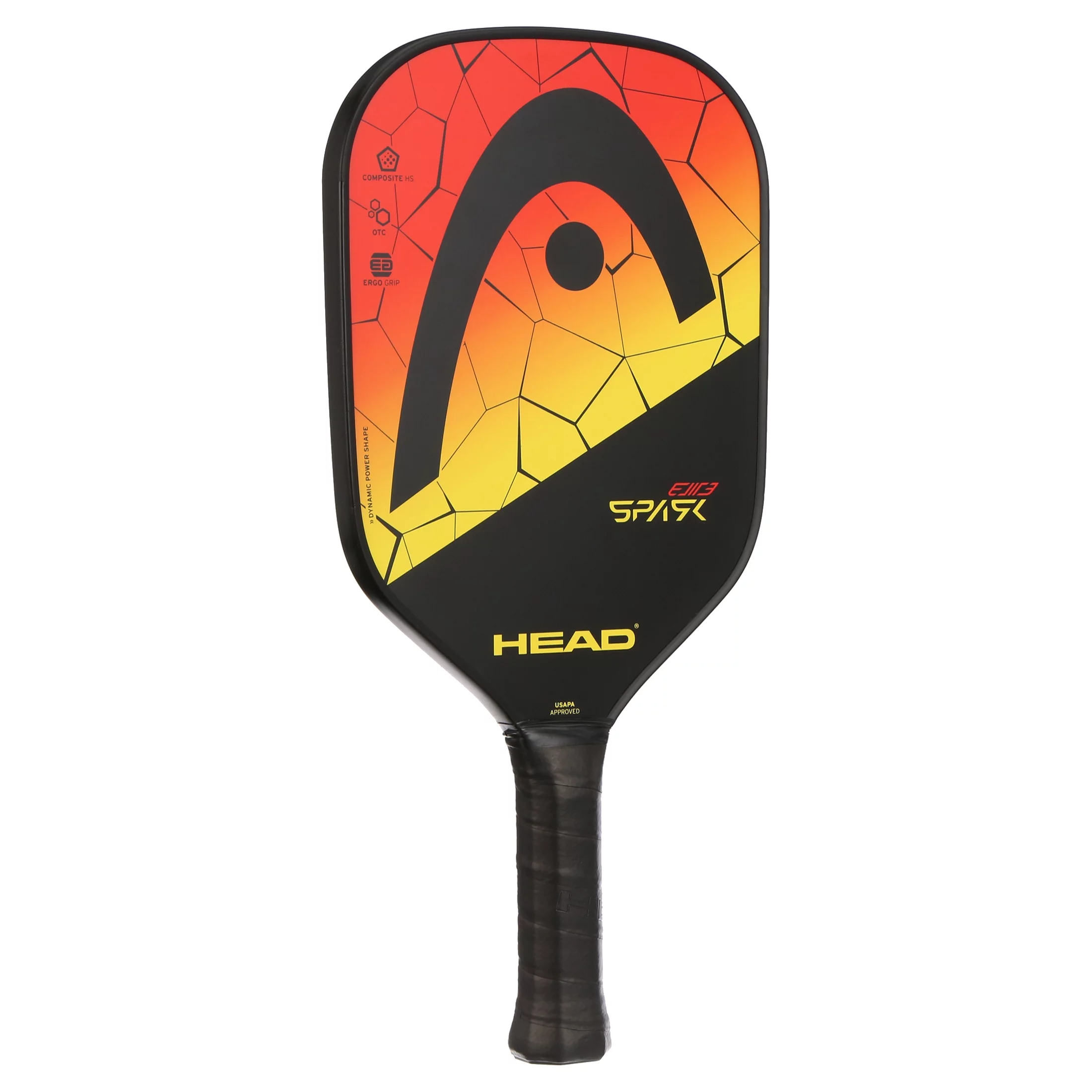 HEAD Spark Elite Pickleball Paddle, Fiberglass Surface, 8.1 Ounces, Red and Yellow