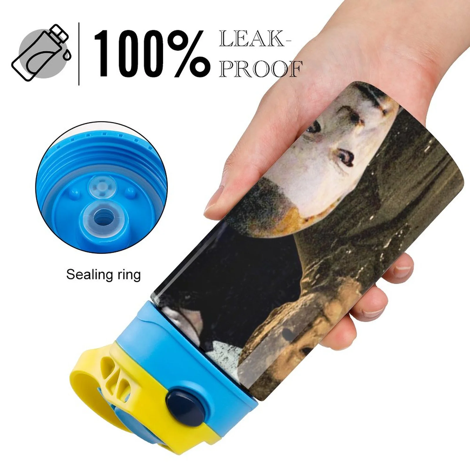 Michael Myers Kid's Insulated Water Bottle With Straw Vacuum Stainless Steel Cup Leak-Proof Children Toddler Thermoses