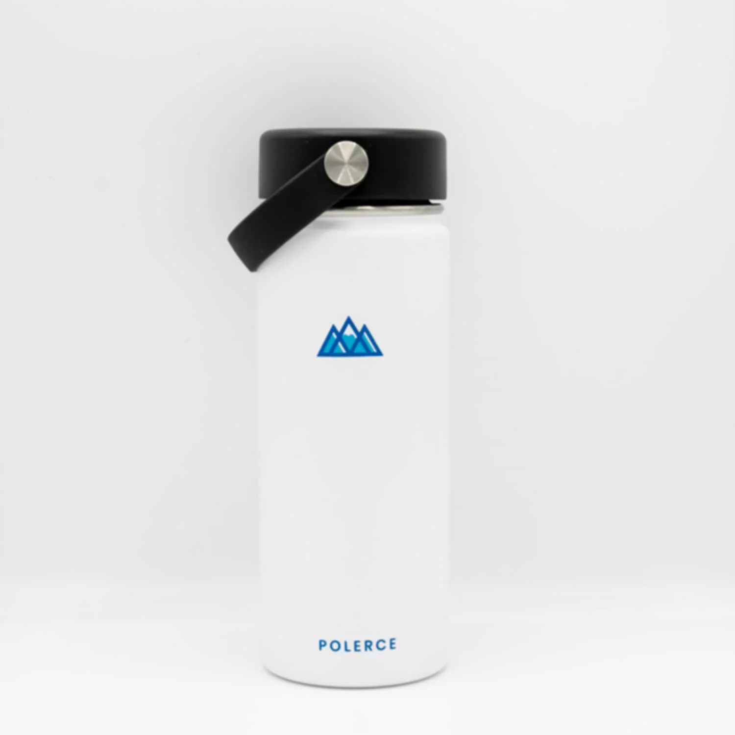 Vacuum Insulated Bottle with 3 Lids - Stainless Steel Thermally Insulated Flask - by Polerce (18 fl oz, White)