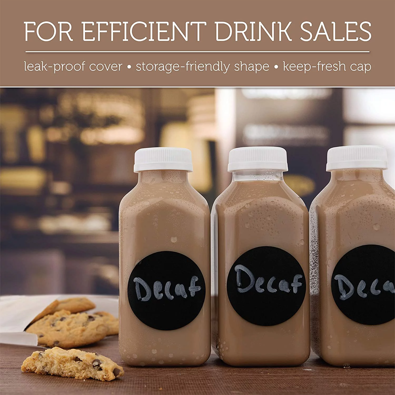 160 Pack Diplastible Disposable Plastic Juice Bottles-12 oz with Lids Default