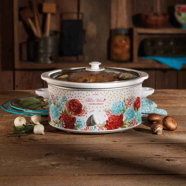 The Pioneer Woman Blossom Jubilee 5-Quart Portable Slow Cooker