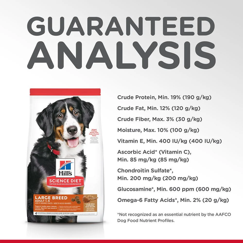 Hill's Science Diet Large Breed Adult Lamb and Brown Rice Recipe Dry Dog Food