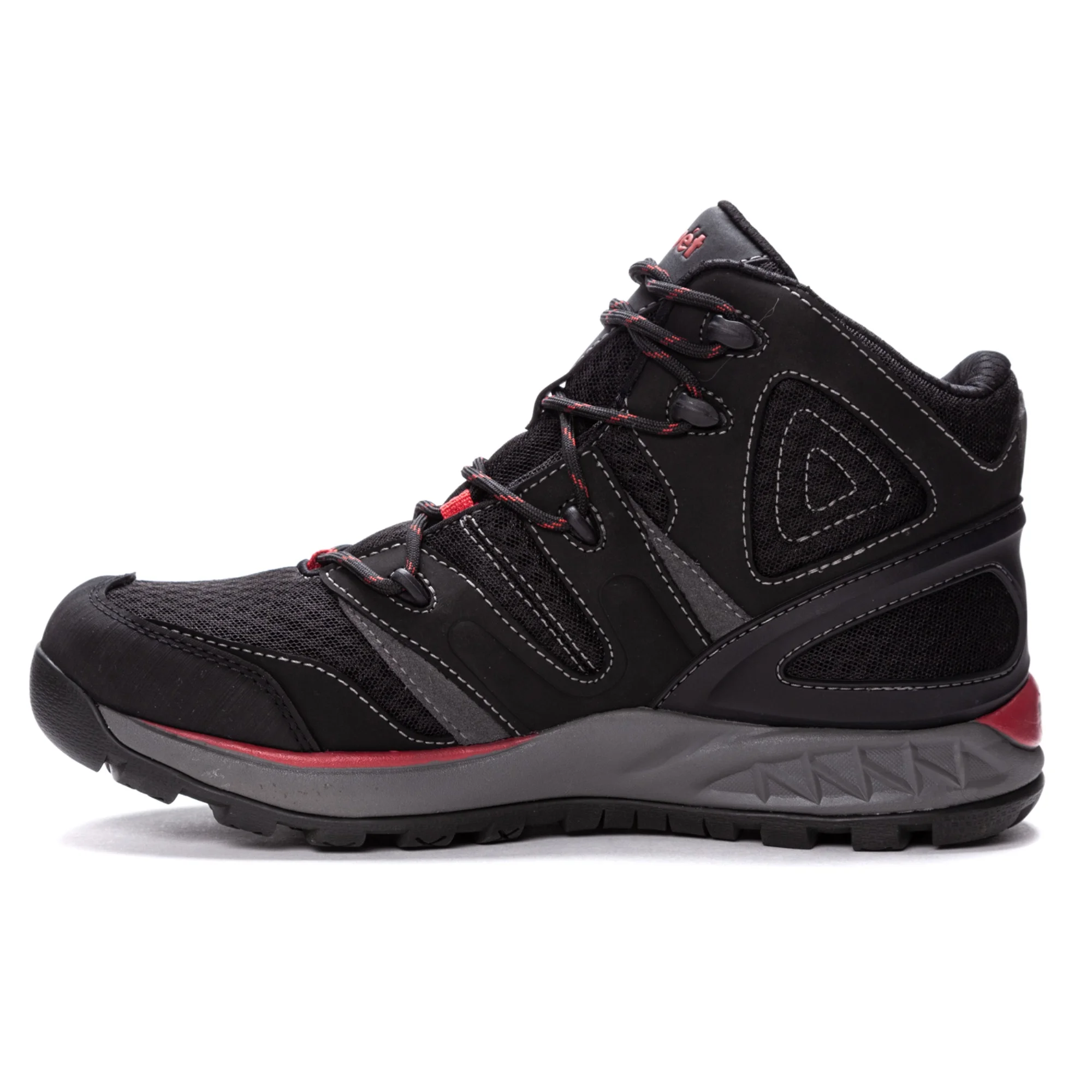 Propet Veymont Men's Hiking Boots - Black/Red, Size 13