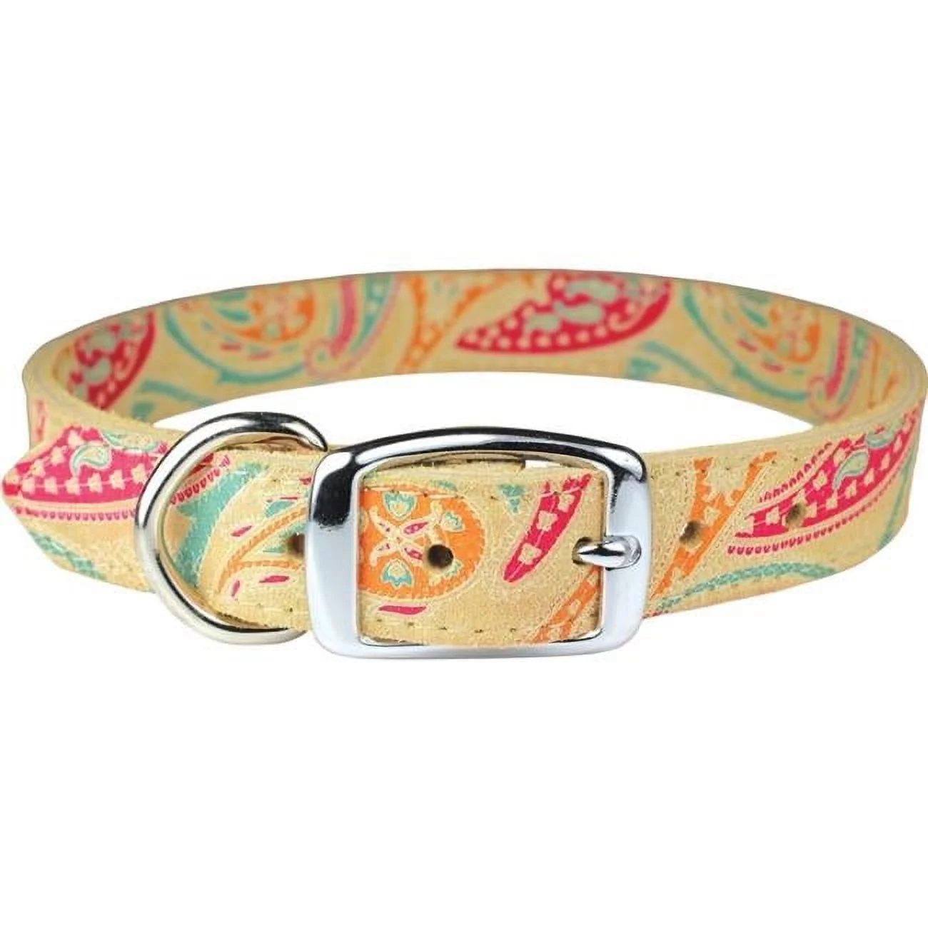 Leather Brothers 6247-SD20 0.75 x 20 in. Paisley Dog Collar, Sand