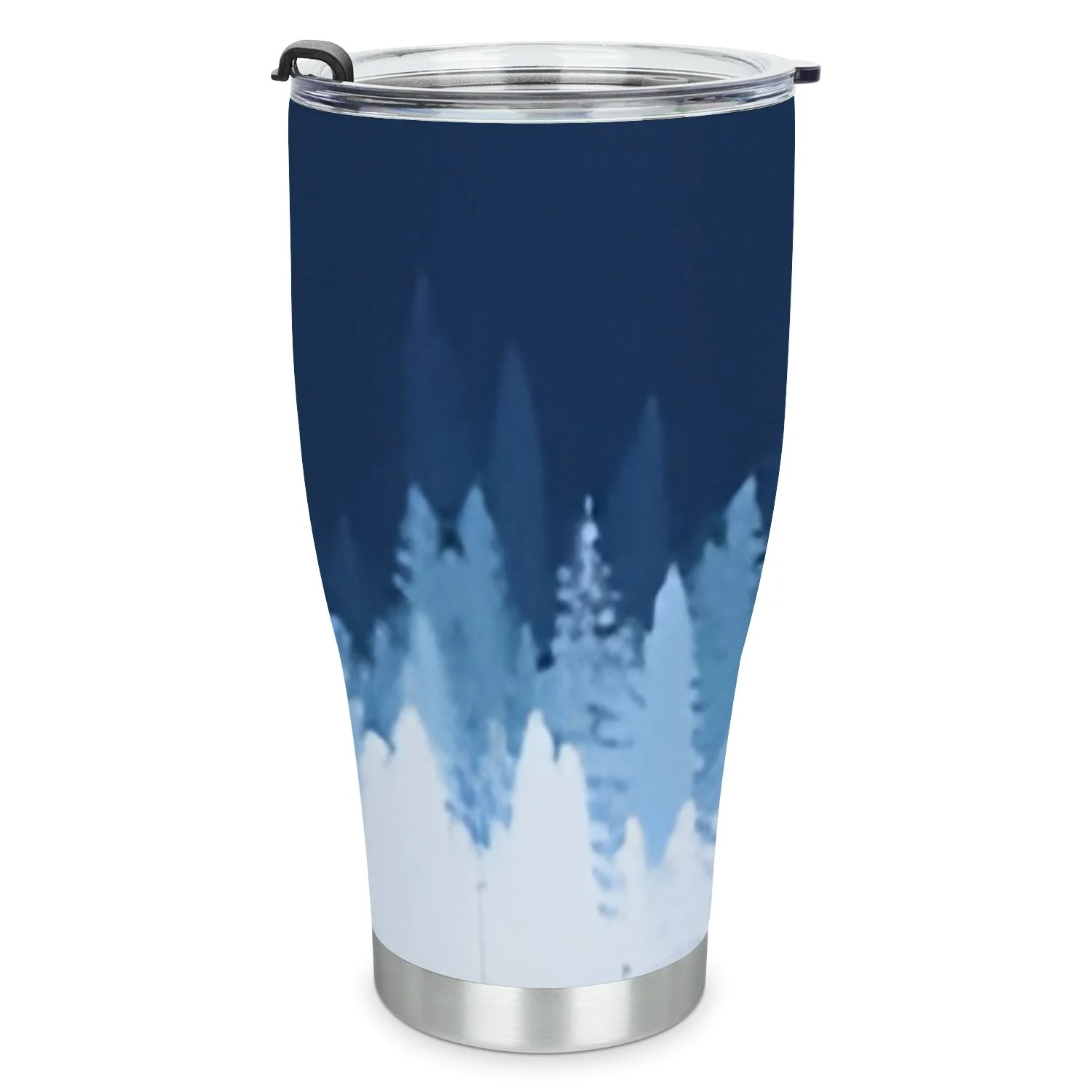 Hidove Stainless Steel Tumbler, Winter Forest Background 30oz Leak Proof & Stainless Steel Bottle for Hot & Cold Drinks - Coffee Travel Mug, Water Metal Canteen, Thermal Cup