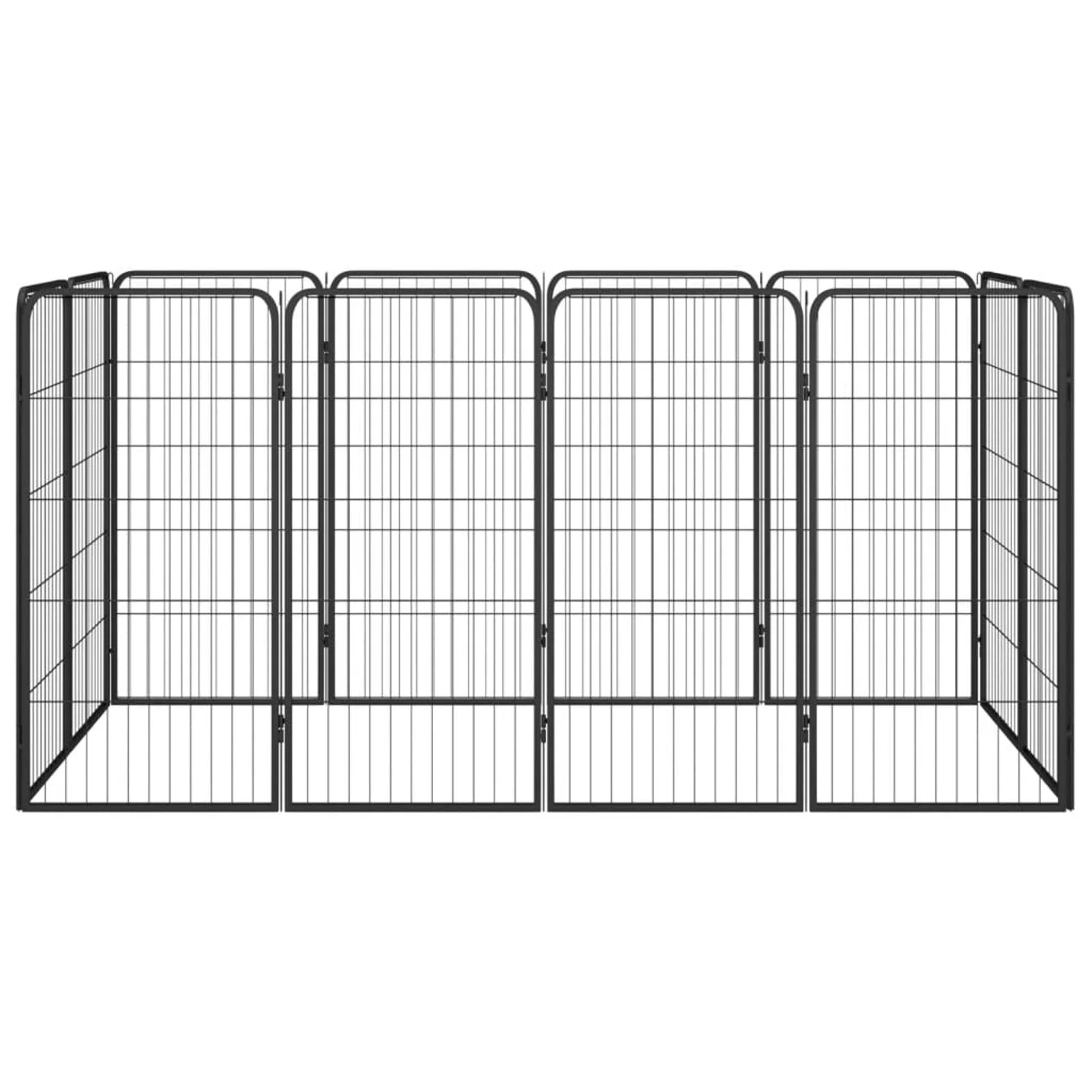Irfora 12-Panel Dog Playpen Black 19.7