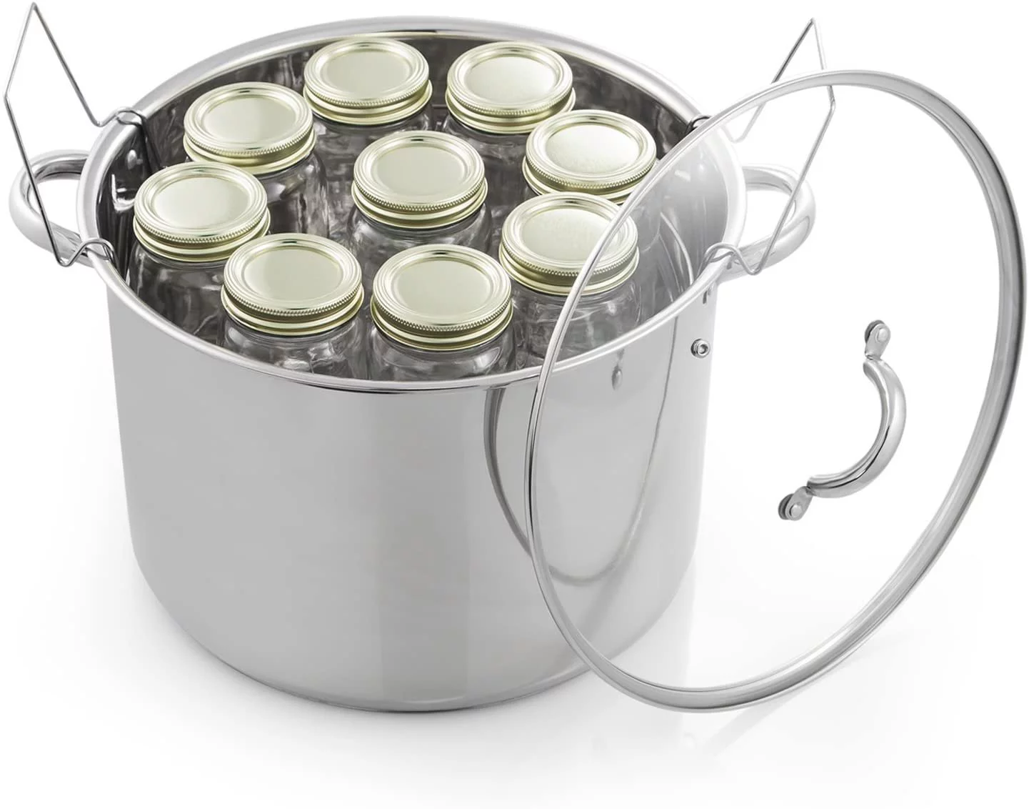 McSunley Medium Stainless Steel Prep N Cook Water Bath Canner, 21.5 quart, Silver