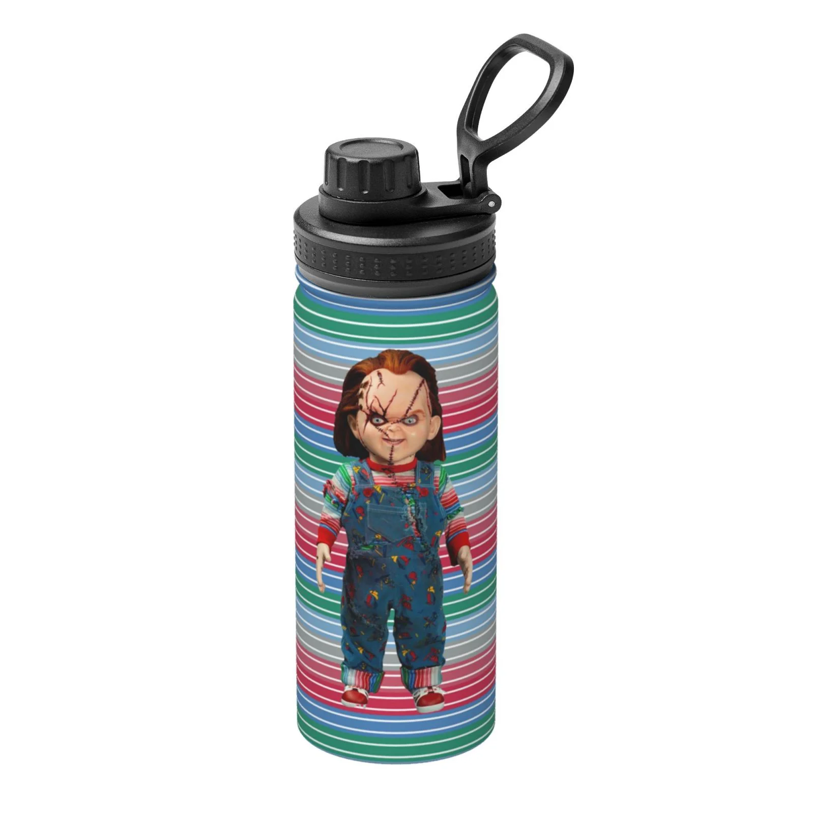 Seed Of Chucky Unisex Sports Insulated Water Bottles Kettle Stainless Steel Portable Cup 18OZ For School Travel Gym Running