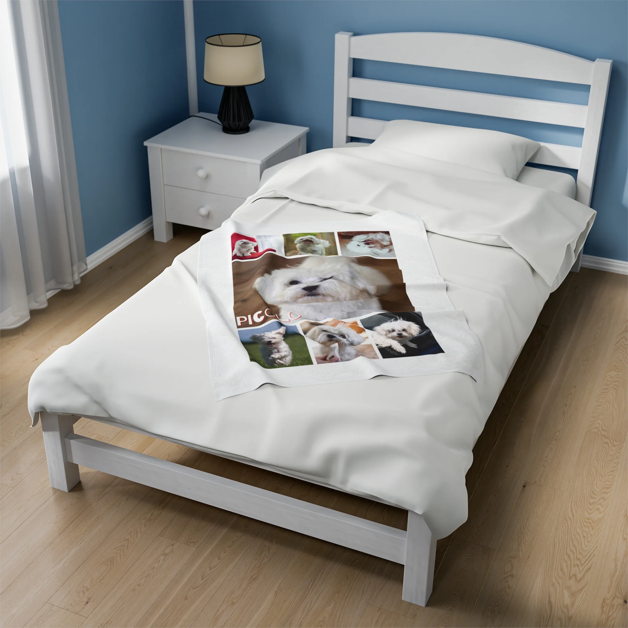 Maltese Custom Photo Blanket Personalized Dog Gift 30x40 50x60 60x80