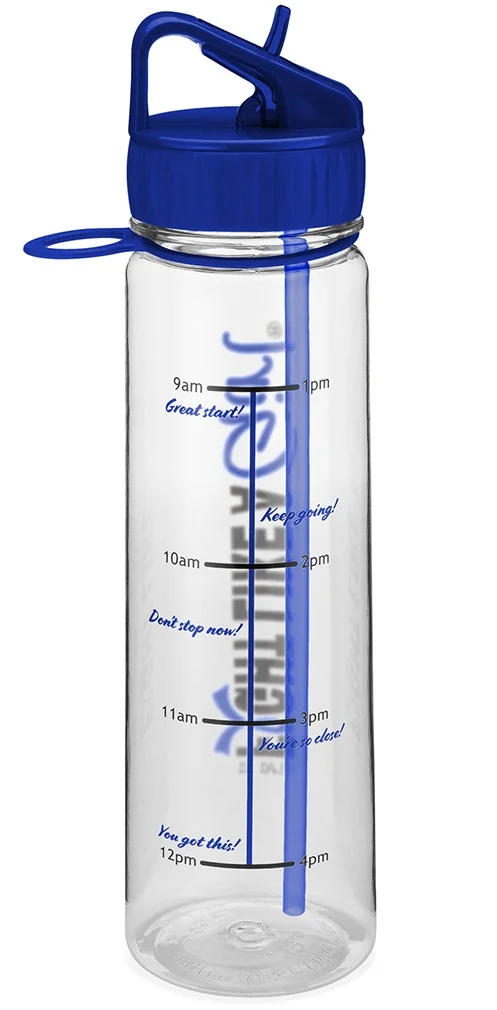 Fight Like a Girl Hybrid SlimKim Water Bottle - Blue