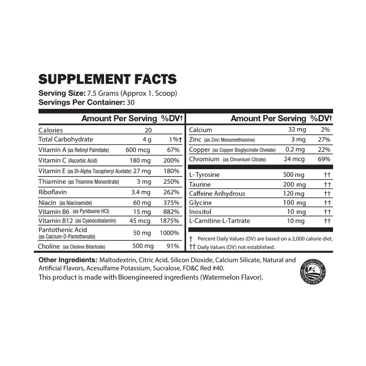 Morning Buzz Energy Drink Watermelon Flavor - Sports Nutrition Endurance and Energy Product - Supports Mental Clarity, Metabolism