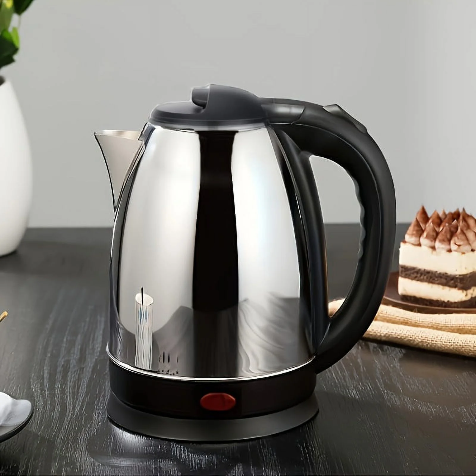 1pc 2L Stainless Steel Electric Kettle - Automatic Power Outage Protection - Anti-Scalding - Large Capacity Boiling Kettle