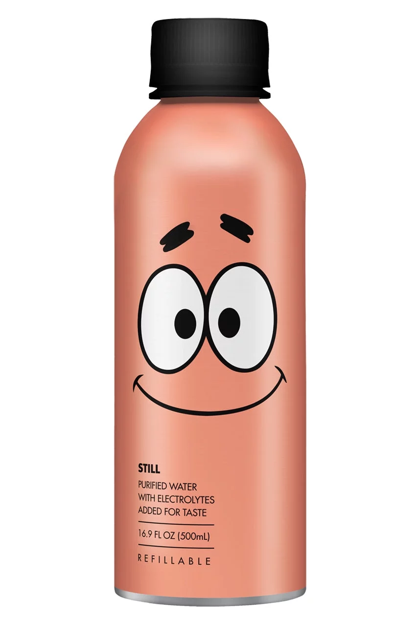 PATH Water Ultra-Filtered Water, Limited Edition Aluminum SpongeBob Themed Bottles, 16.9 oz, 18 count