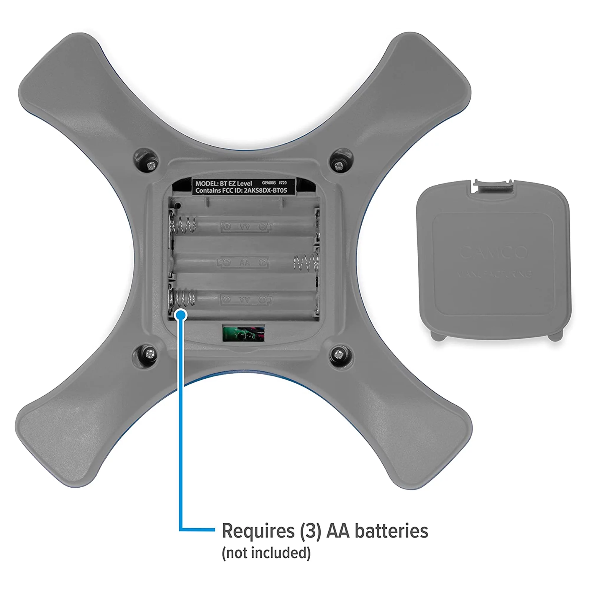 Camco Wireless RV EZ Level | Provides a Fast & Easy Way to Level Your RV | Smartphone Compatible | Easy Operation, Blue (25507)