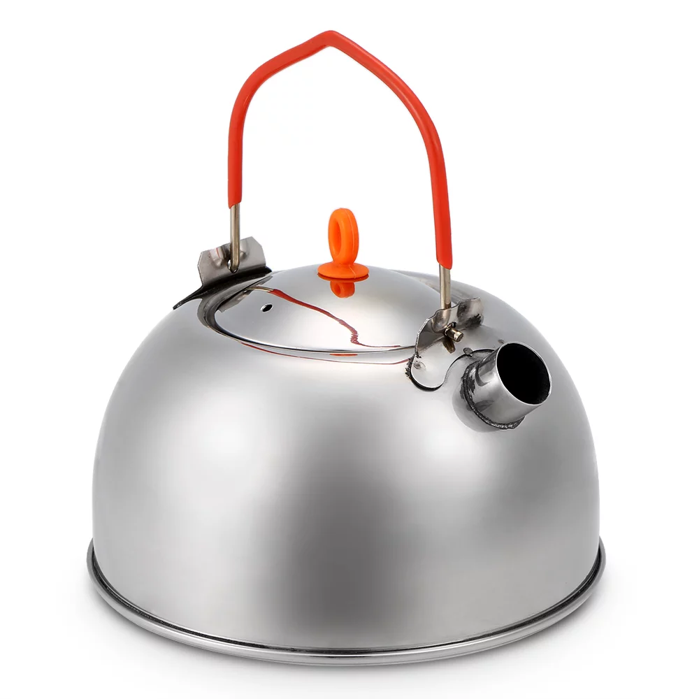 Lixada Stainless Steel Tea Kettle, Portable Camping Hiking Water Kettle, Teapot Coffee Pot, 0.6L