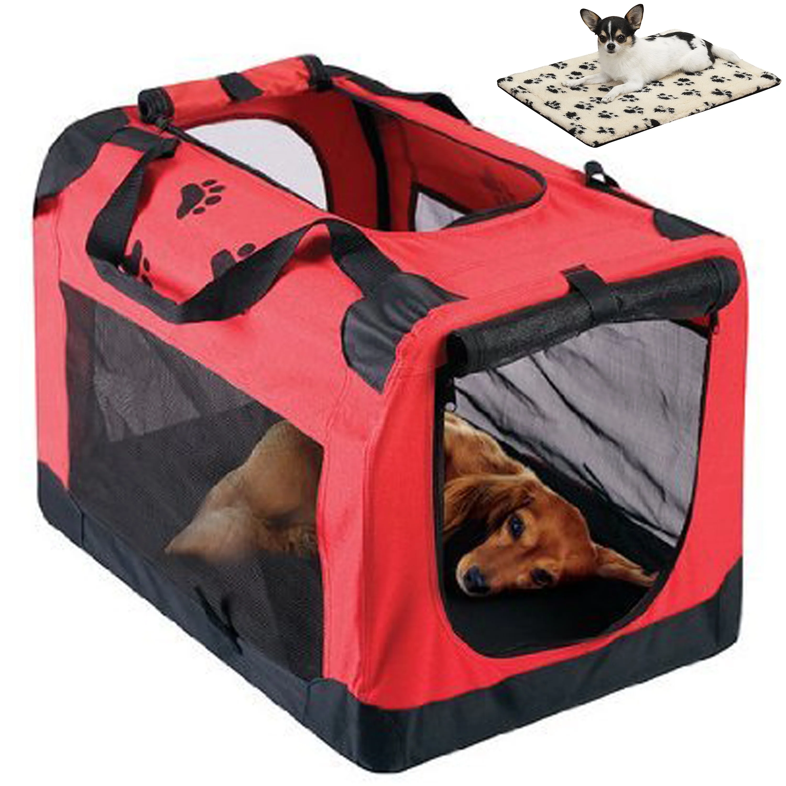Portable Pet House Travel Case & Crate Mat Multi-Pack