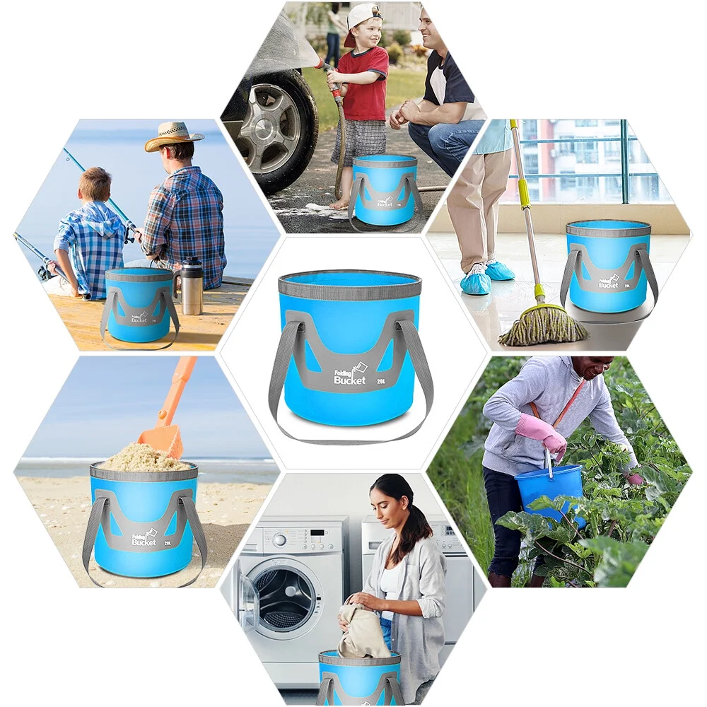 Nebublu Collapsible Bucket,Water Bucket Bucket 20L Collapsible Water Bucket Bucket Water Collapsible Water Bucket Rookin QAHM ZDHF