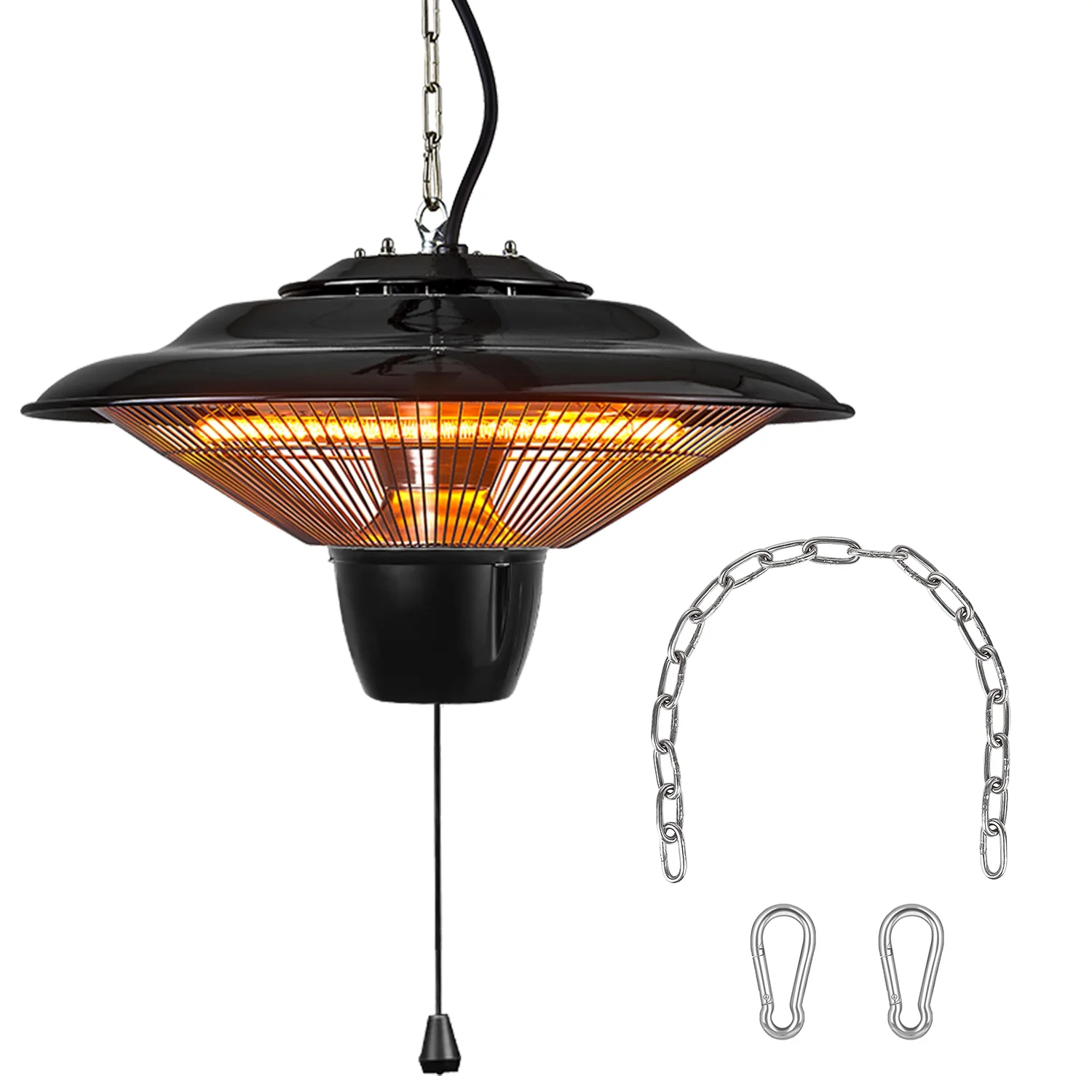 Hanging Patio Heater, iMounTEK 1500W Indoor/Outdoor Electric Heater for Large Area, IP23 Waterproof Ultra-Quiet Outdoor Patio Heater Ceiling Heater for Home Use/Balcony/Patio/Courtyard