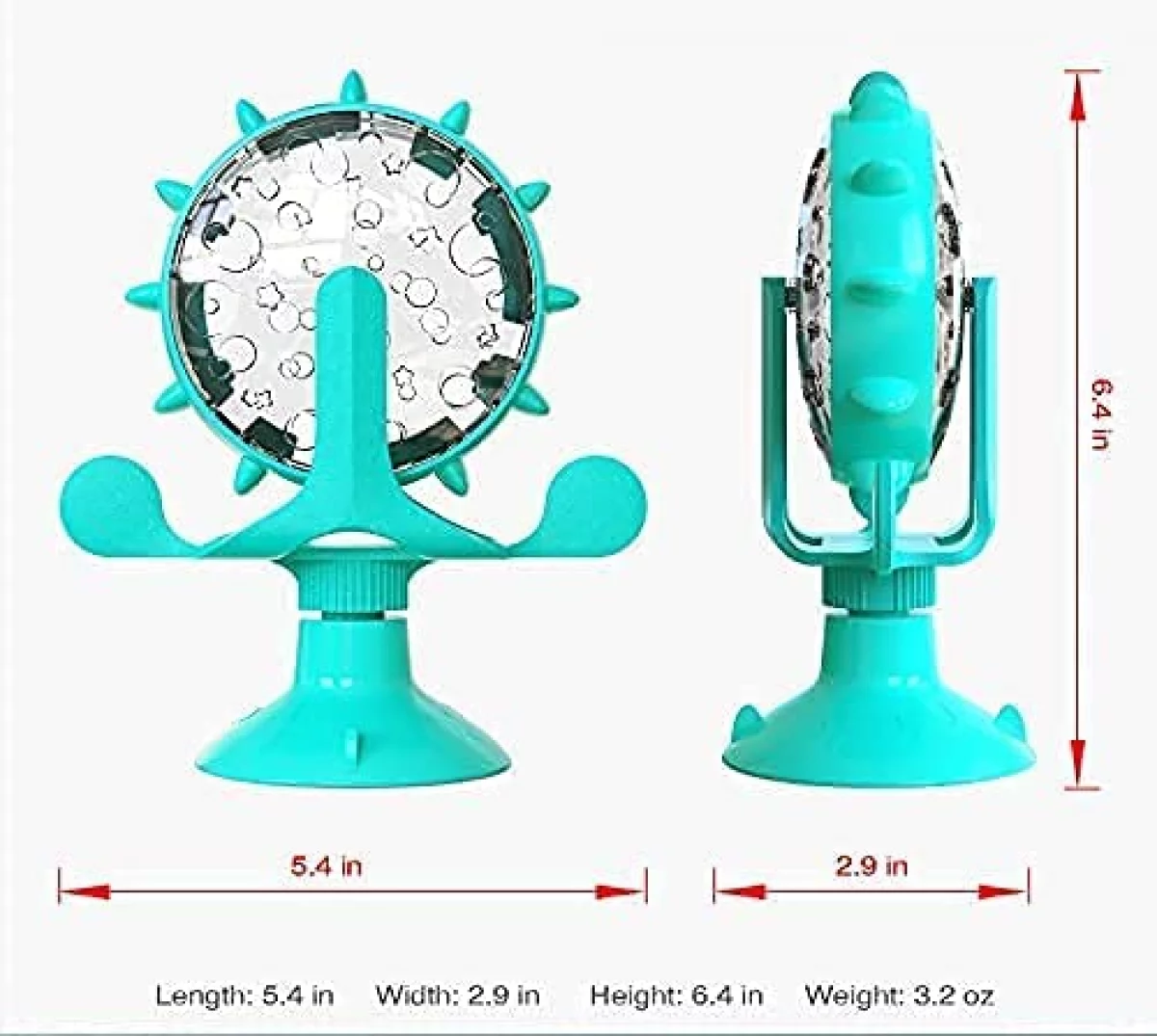 Pet Supplies Windmill Cat Toy,Cat Teasing Windmill Toy-Rotating Cat Toys-Interactive Teasing Cat Toy-Funny Interactive Training Pet Leakage Toy,Blue